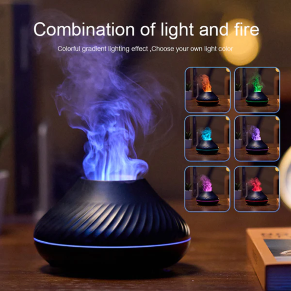 Black Aroma Diffuser Blue flame